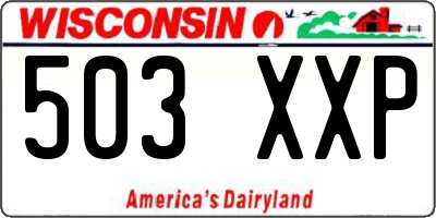 WI license plate 503XXP