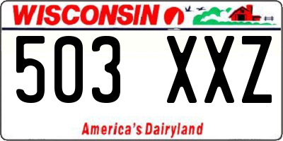 WI license plate 503XXZ