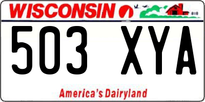 WI license plate 503XYA