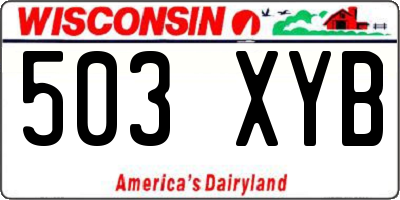 WI license plate 503XYB