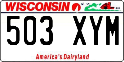 WI license plate 503XYM