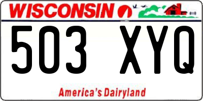 WI license plate 503XYQ