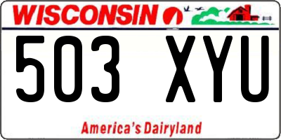 WI license plate 503XYU