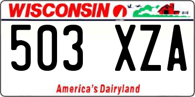 WI license plate 503XZA