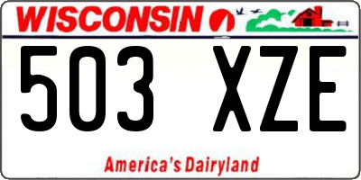 WI license plate 503XZE