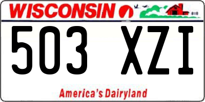 WI license plate 503XZI