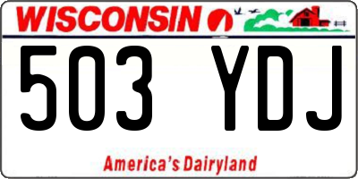 WI license plate 503YDJ