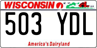 WI license plate 503YDL