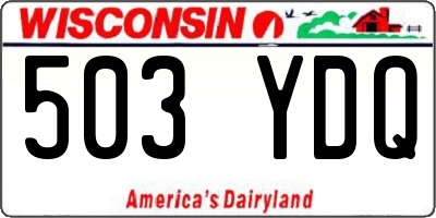 WI license plate 503YDQ