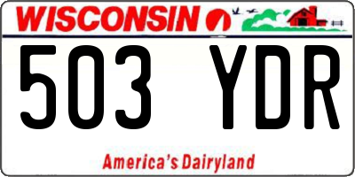 WI license plate 503YDR