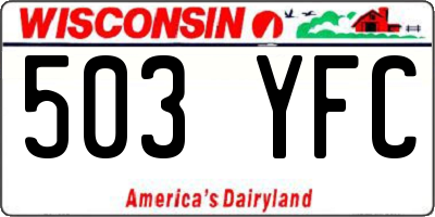 WI license plate 503YFC