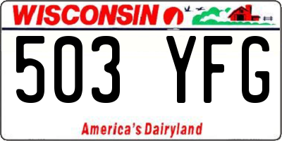 WI license plate 503YFG