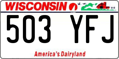 WI license plate 503YFJ
