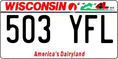 WI license plate 503YFL