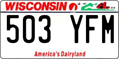 WI license plate 503YFM