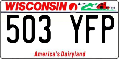 WI license plate 503YFP
