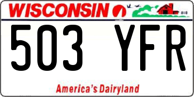 WI license plate 503YFR