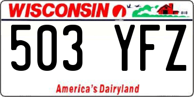 WI license plate 503YFZ