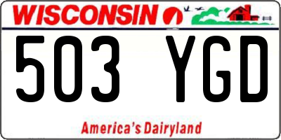 WI license plate 503YGD
