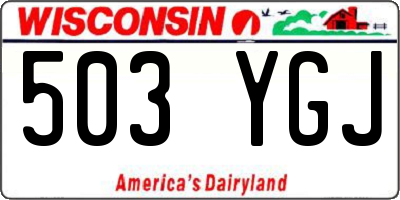 WI license plate 503YGJ