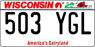WI license plate 503YGL