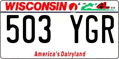 WI license plate 503YGR