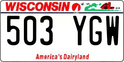 WI license plate 503YGW