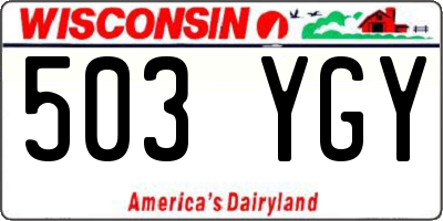 WI license plate 503YGY