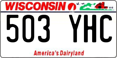 WI license plate 503YHC