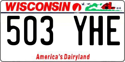 WI license plate 503YHE