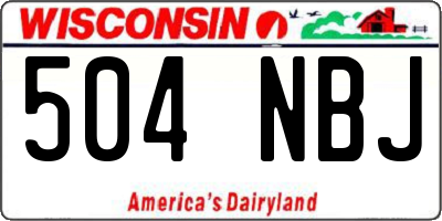 WI license plate 504NBJ