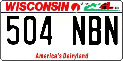 WI license plate 504NBN