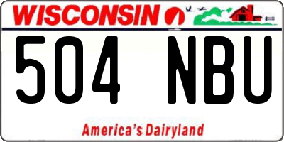 WI license plate 504NBU