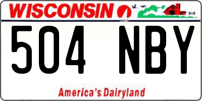 WI license plate 504NBY