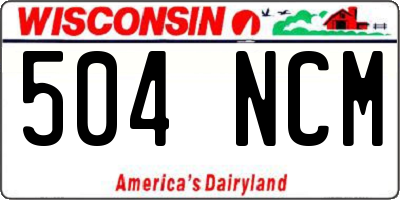 WI license plate 504NCM