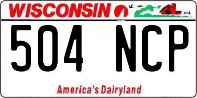 WI license plate 504NCP