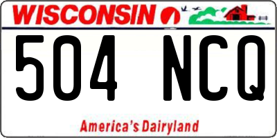 WI license plate 504NCQ