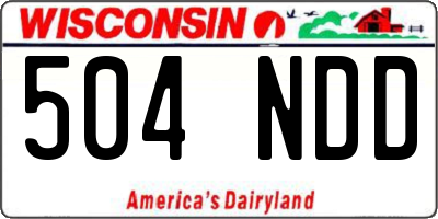 WI license plate 504NDD