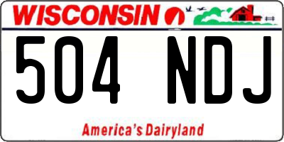 WI license plate 504NDJ