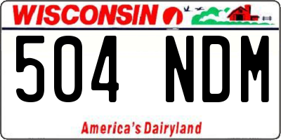 WI license plate 504NDM