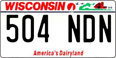 WI license plate 504NDN