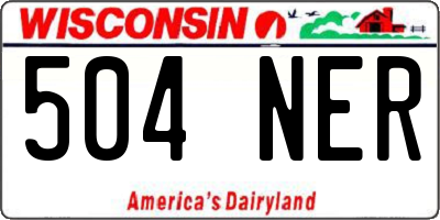 WI license plate 504NER