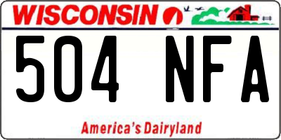 WI license plate 504NFA