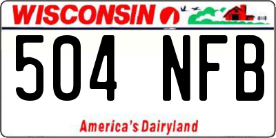 WI license plate 504NFB