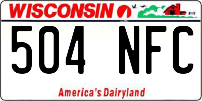 WI license plate 504NFC