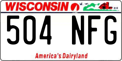 WI license plate 504NFG