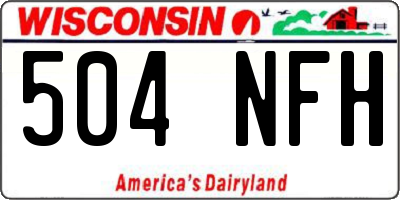 WI license plate 504NFH