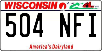 WI license plate 504NFI