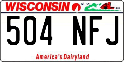 WI license plate 504NFJ