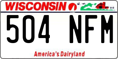 WI license plate 504NFM